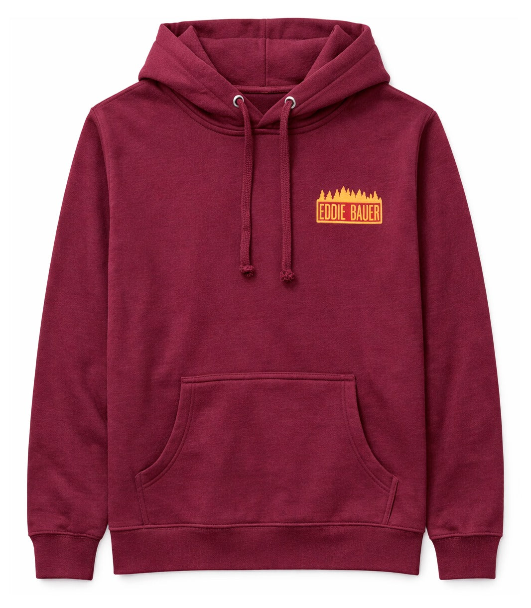 EDDIE BAURER GRAPHIC HOODIE BURGUNDY - 3072