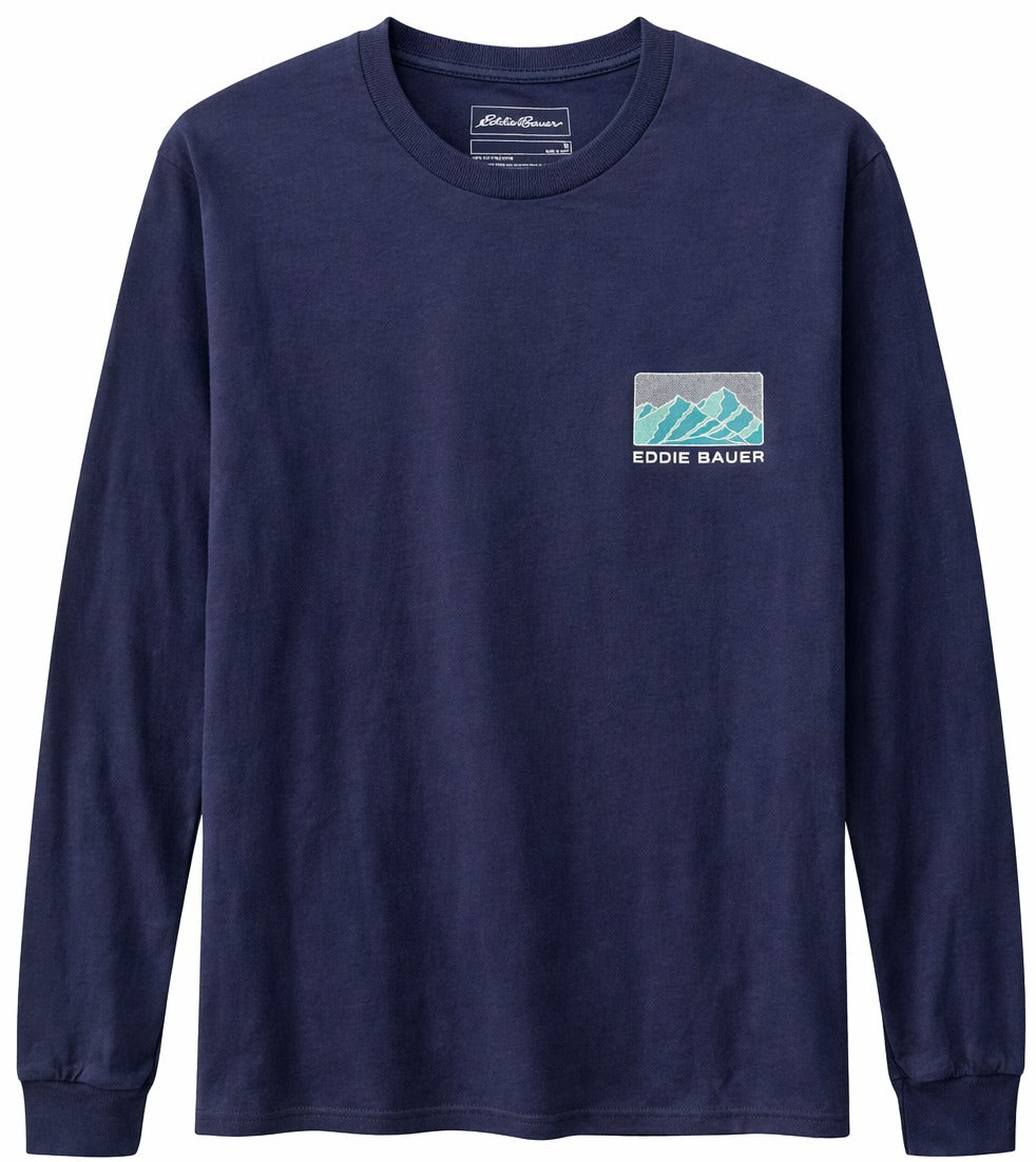 EDDIE BAURER GRAPHIC LONG SLEEVE SHIRT NAVY - 3071