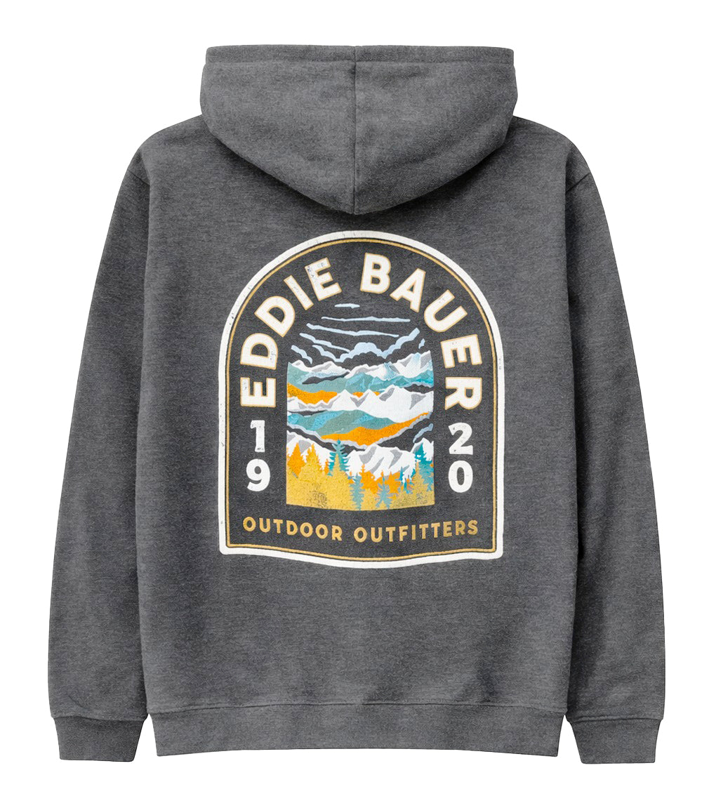 EDDIE BAURER GRAPHIC HOODIE HTR CHARCOAL - 3073 - Steal Deal 