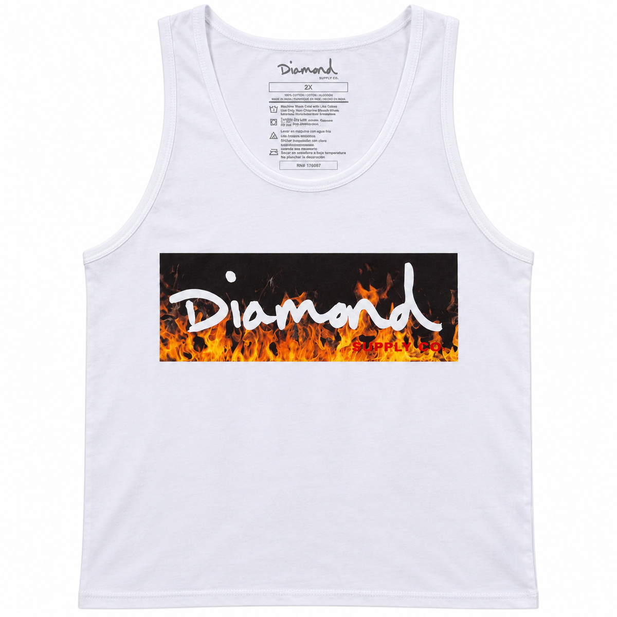 DIAMOND SUPPLY CO GRAPHIC TANK TOP WHITE - DMNDMTK044