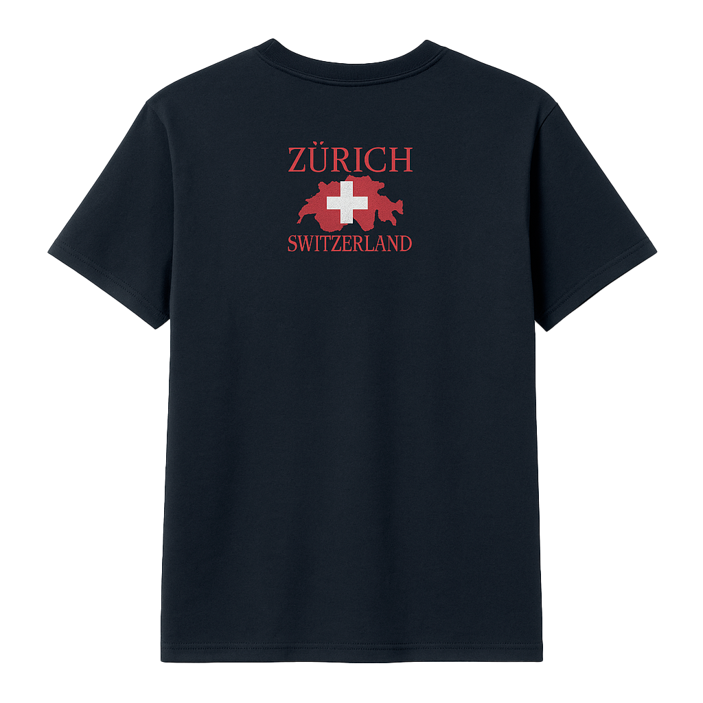 LICENSED SWITZERLAND T-SHIRT DK DENIM - RIJS3372JC