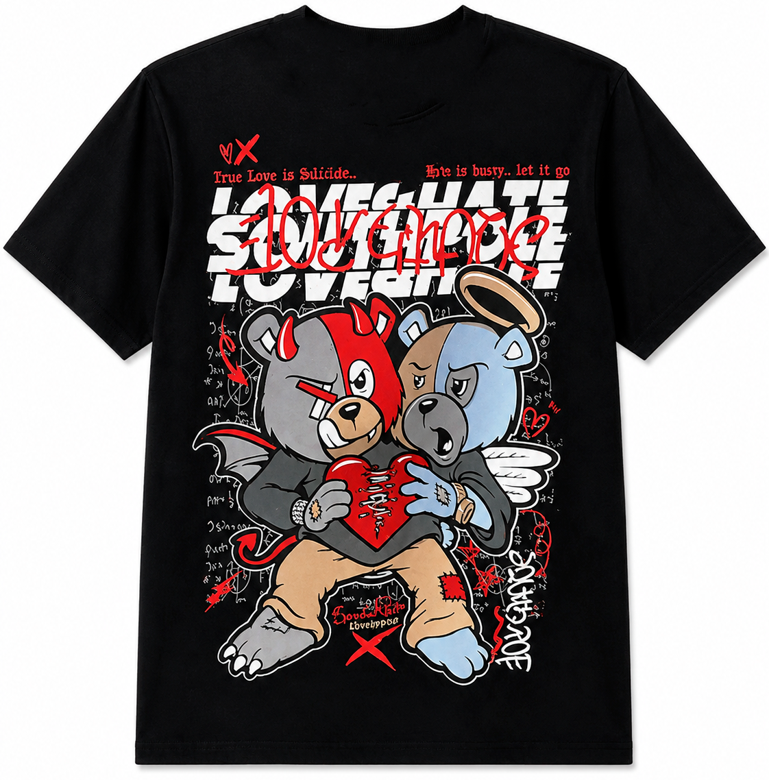 SOUTH POLE PREMIUM GRAPHIC T-SHIRT BLACK - SM450162