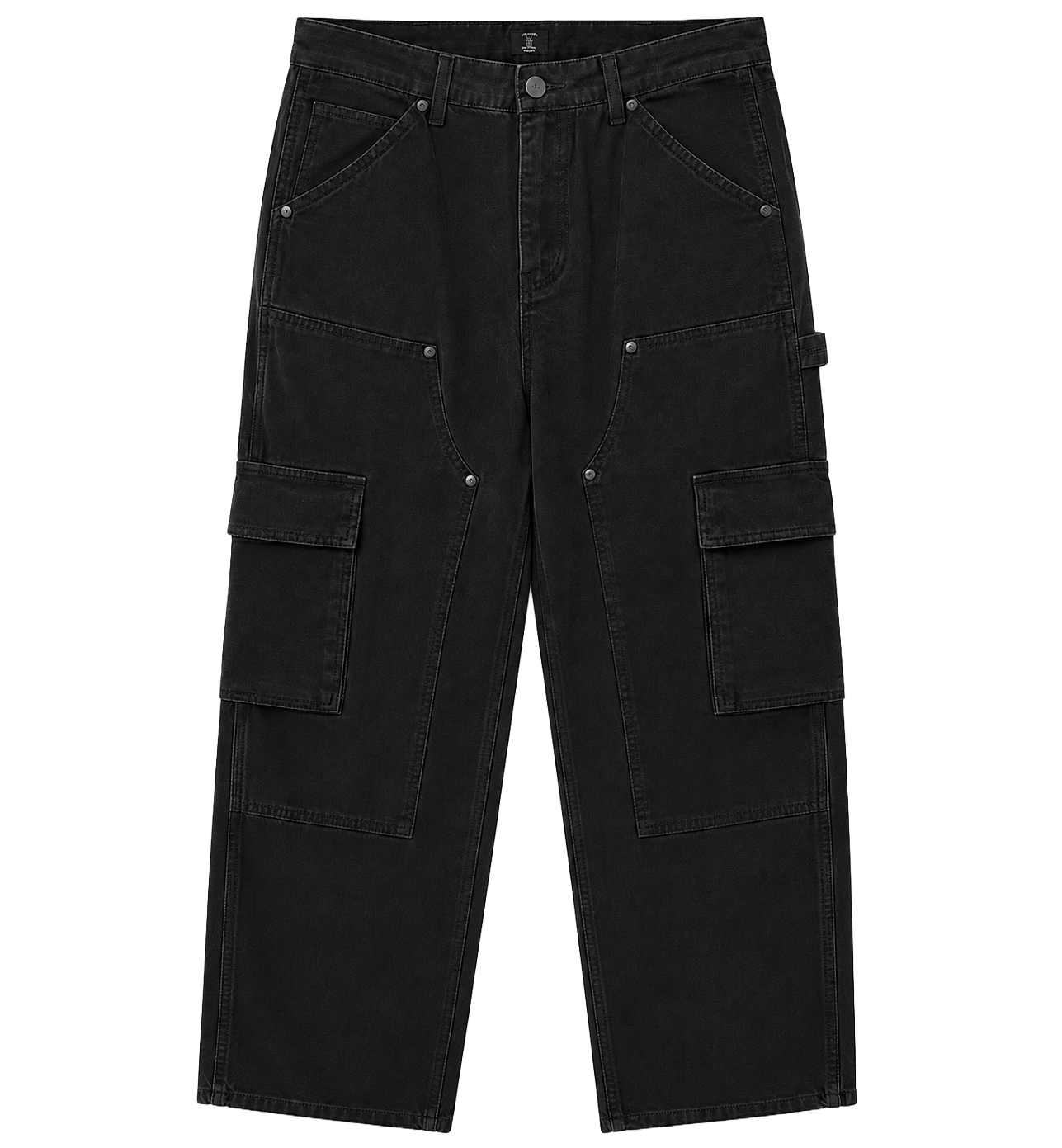 EPTM WIDE LEG DENIM CARGO PANTS BLACK - SIGMA