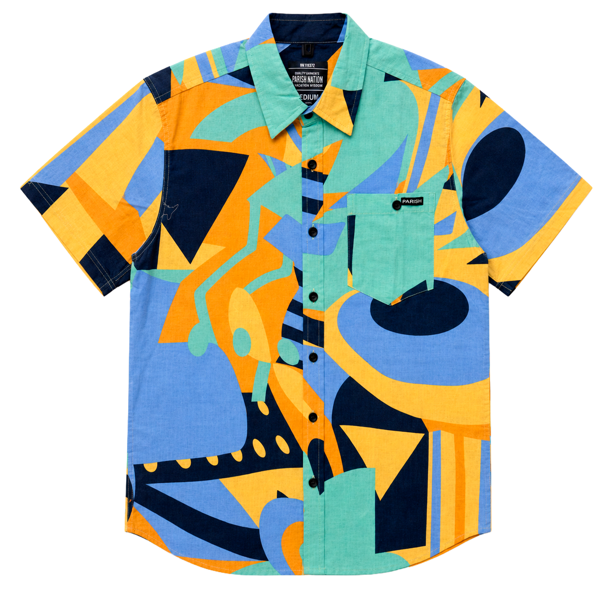 PARISH NATION S/S BUTTON-DOWN NAVY - N05W2760