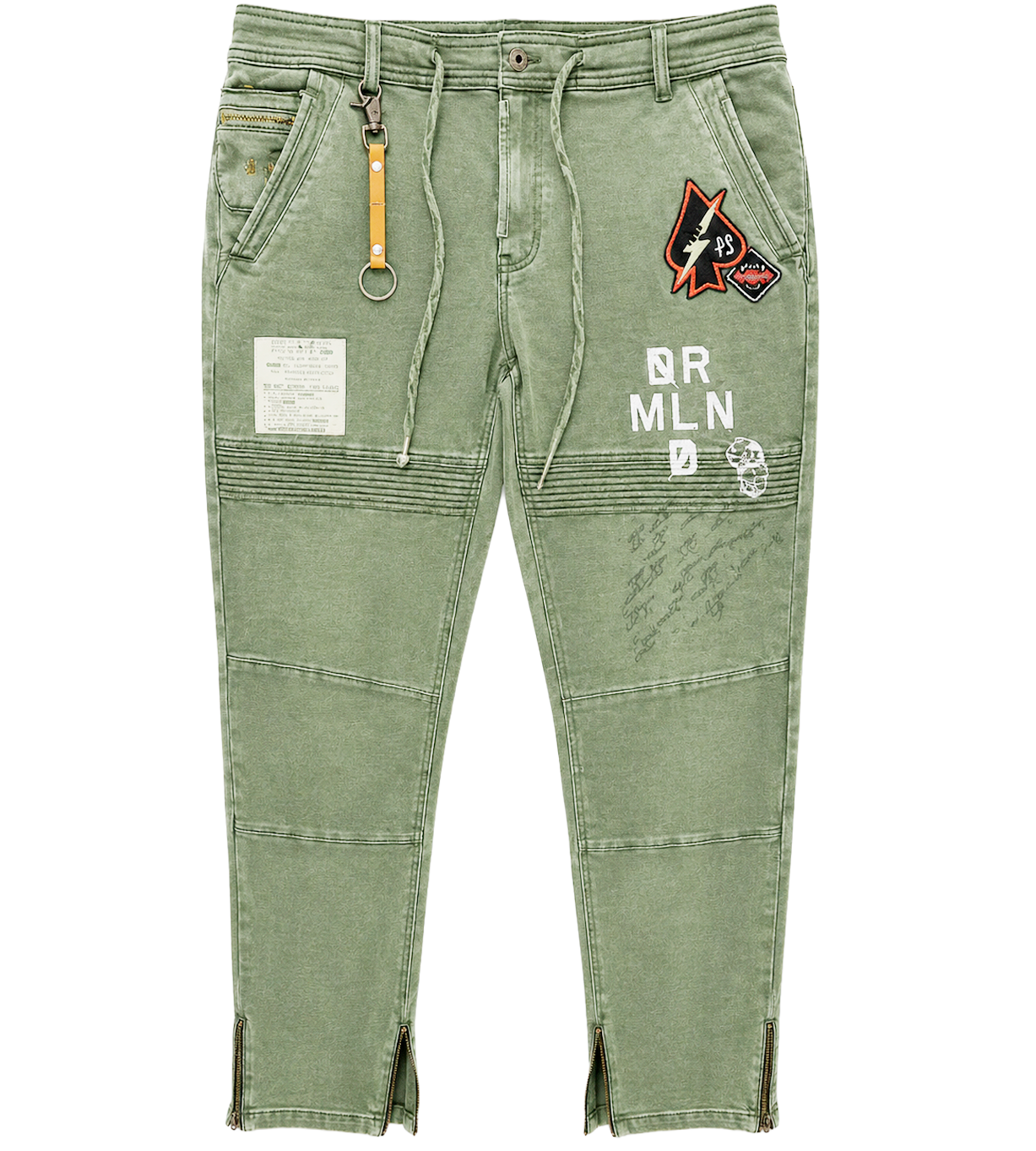DREAMLAND DENIM JEANS PANTS OLIVE - DL072026