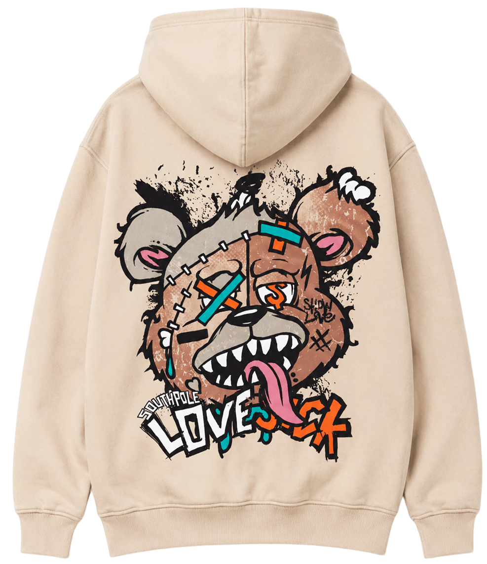 SOUTH POLE GRAPHIC HOODIE OYSTER - SM451622