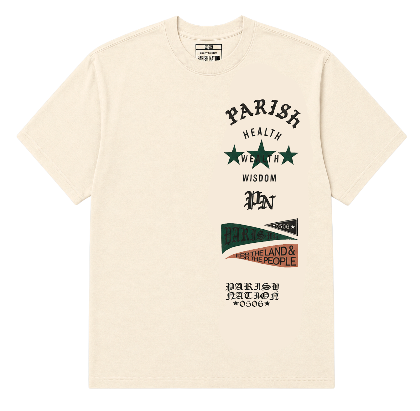 PARISH NATION GRAPHIC T-SHIRT CREAM - N07C2998