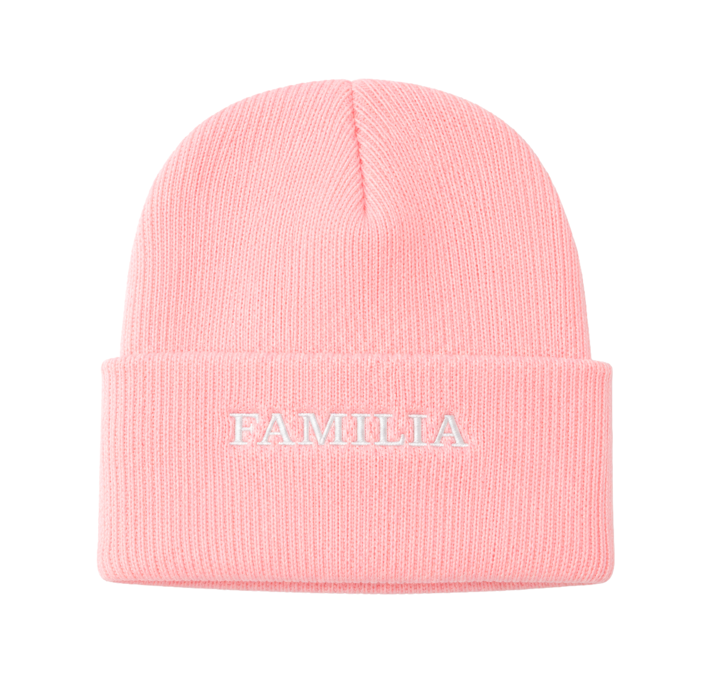 LA FAMILIA KNITTED CUFF BEANIE PINK - LFHOL22HW001