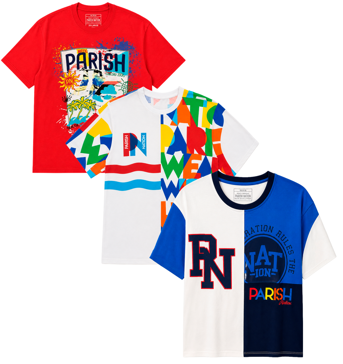 PARISH NATION ASSORTED T-SHIRTS ASST - PNSSTA