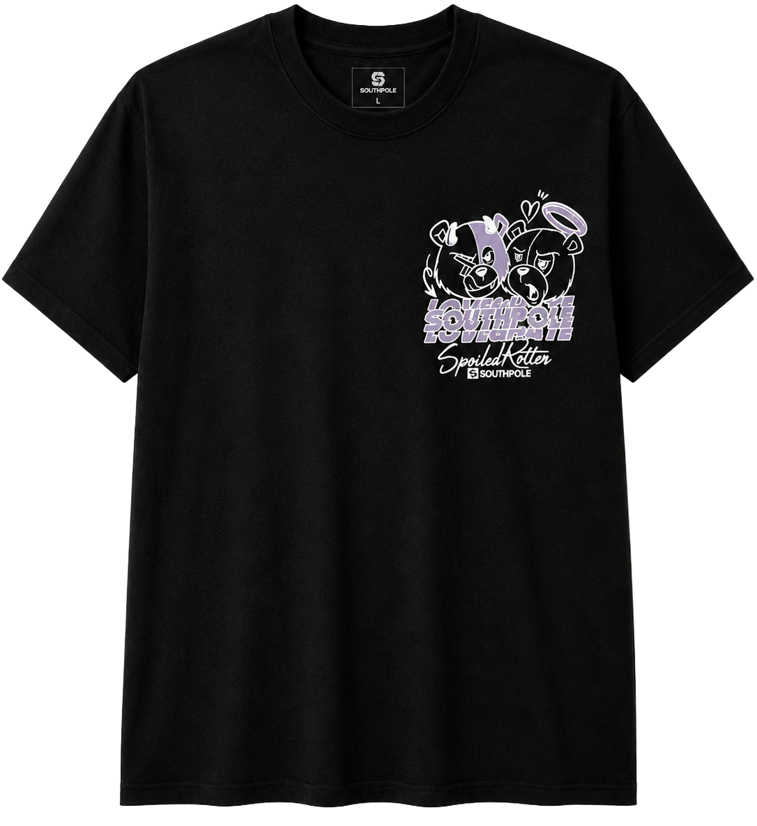 SOUTH POLE PREMIUM GRAPHIC T-SHIRT BLACK - SM450162