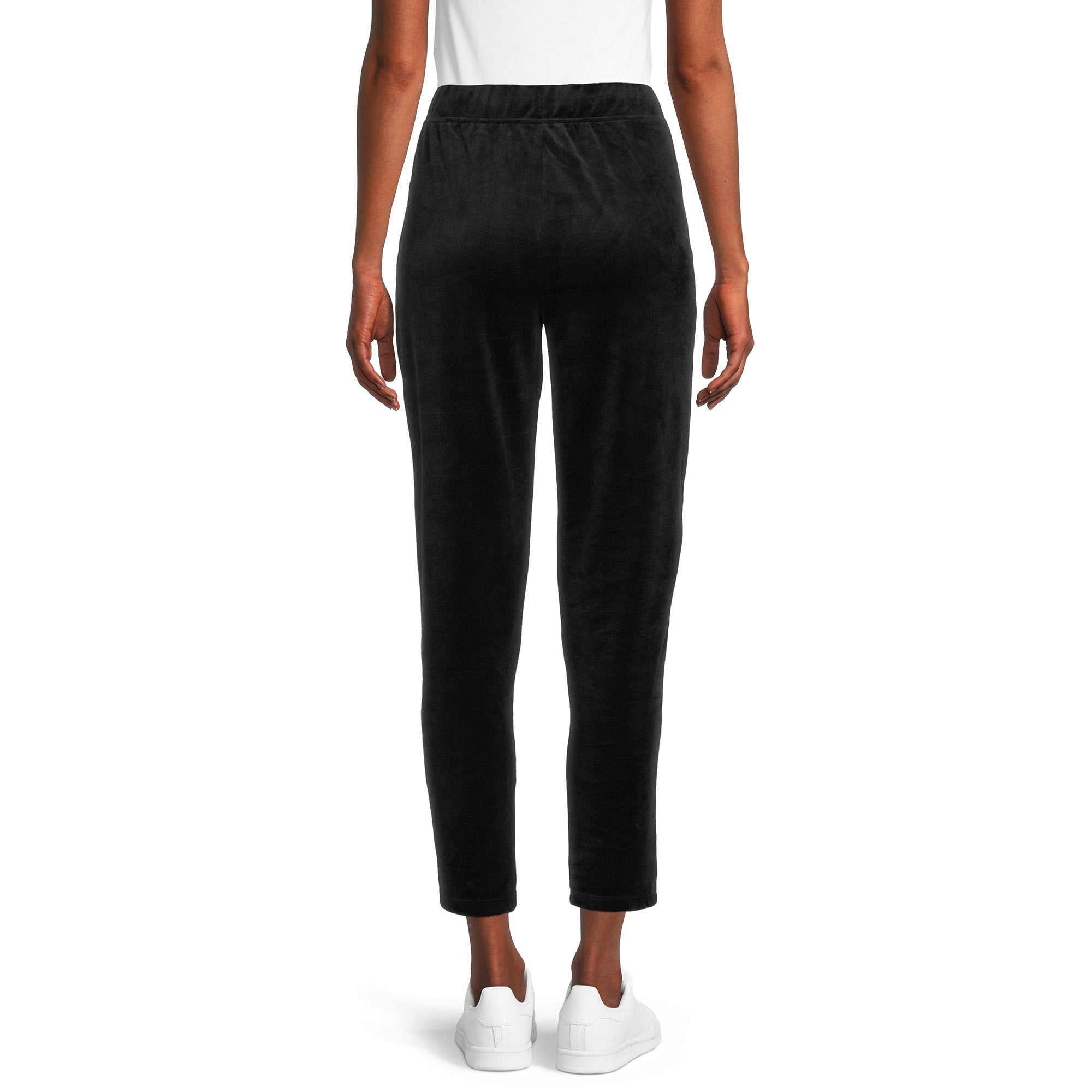 WOMENS TIME & TRUE VELOUR SWEATPANTS BLACK SOOT - TT43100094159