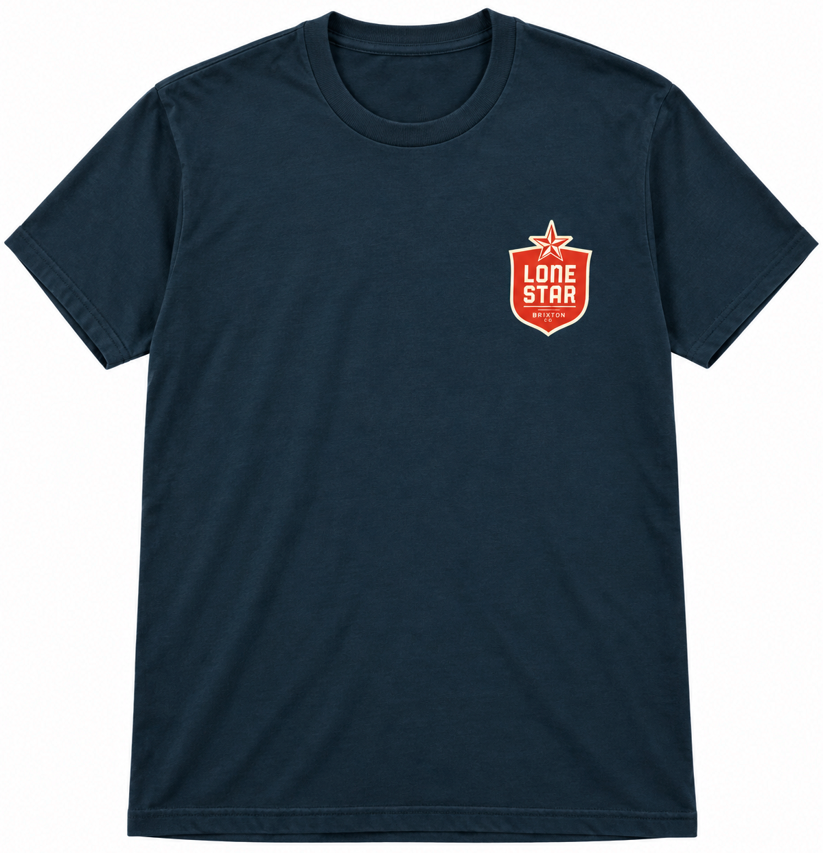 LICENSED LONE STAR GRAPHIC T-SHIRT NAVY - BADGE