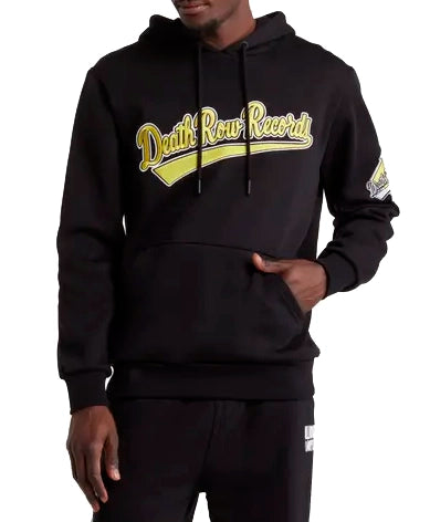 DEATH ROW RECORDS BASEBALL HOODIE BLACK - 3DR70109