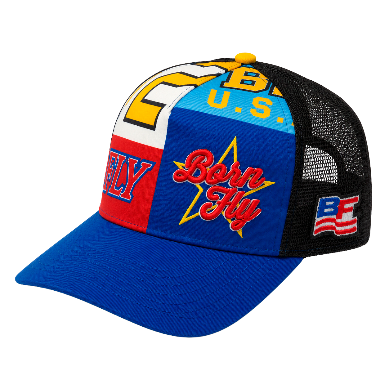 BORN FLY TRUCKER DAD HAT NAVY - 2208X4594