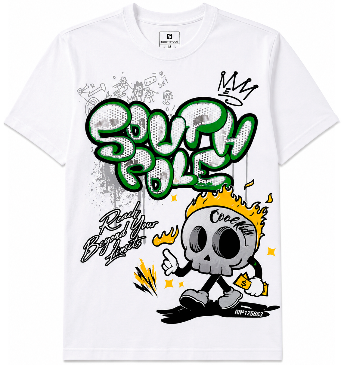 SOUTH POLE PREMIUM GRAPHIC T-SHIRT WHITE - SM450134