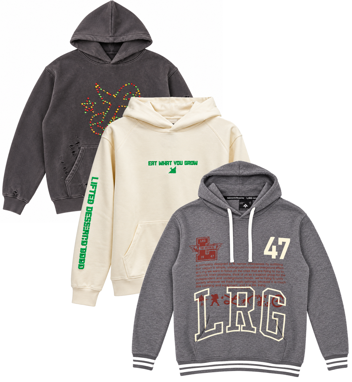 LRG ASSORTED GRAPHIC FLEECE HOODIE ASST - LRGHDA