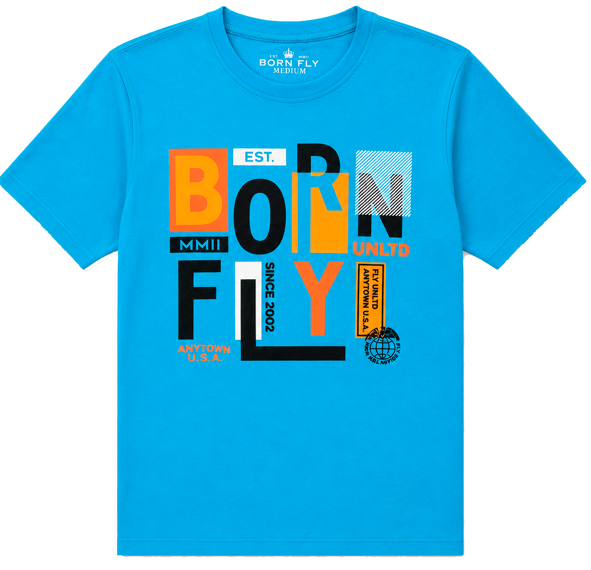 BORN FLY GRAPHIC T-SHIRT ARCTIC - B05C2679