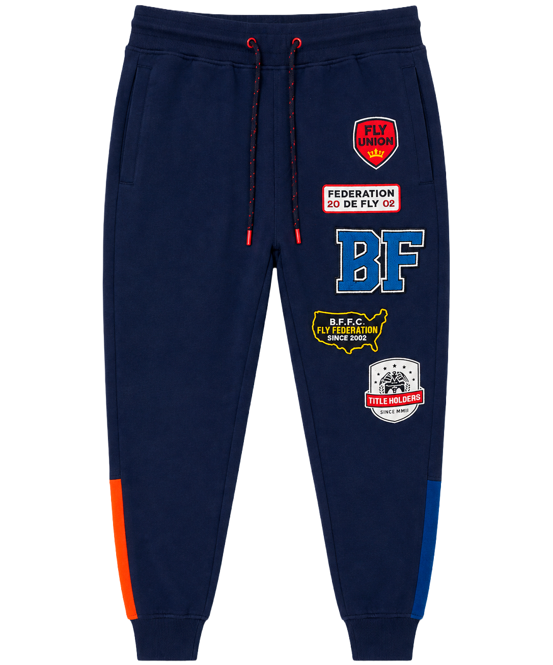 BORN FLY GRAPHIC JOGGER PANTS NAVY - 2111B4162