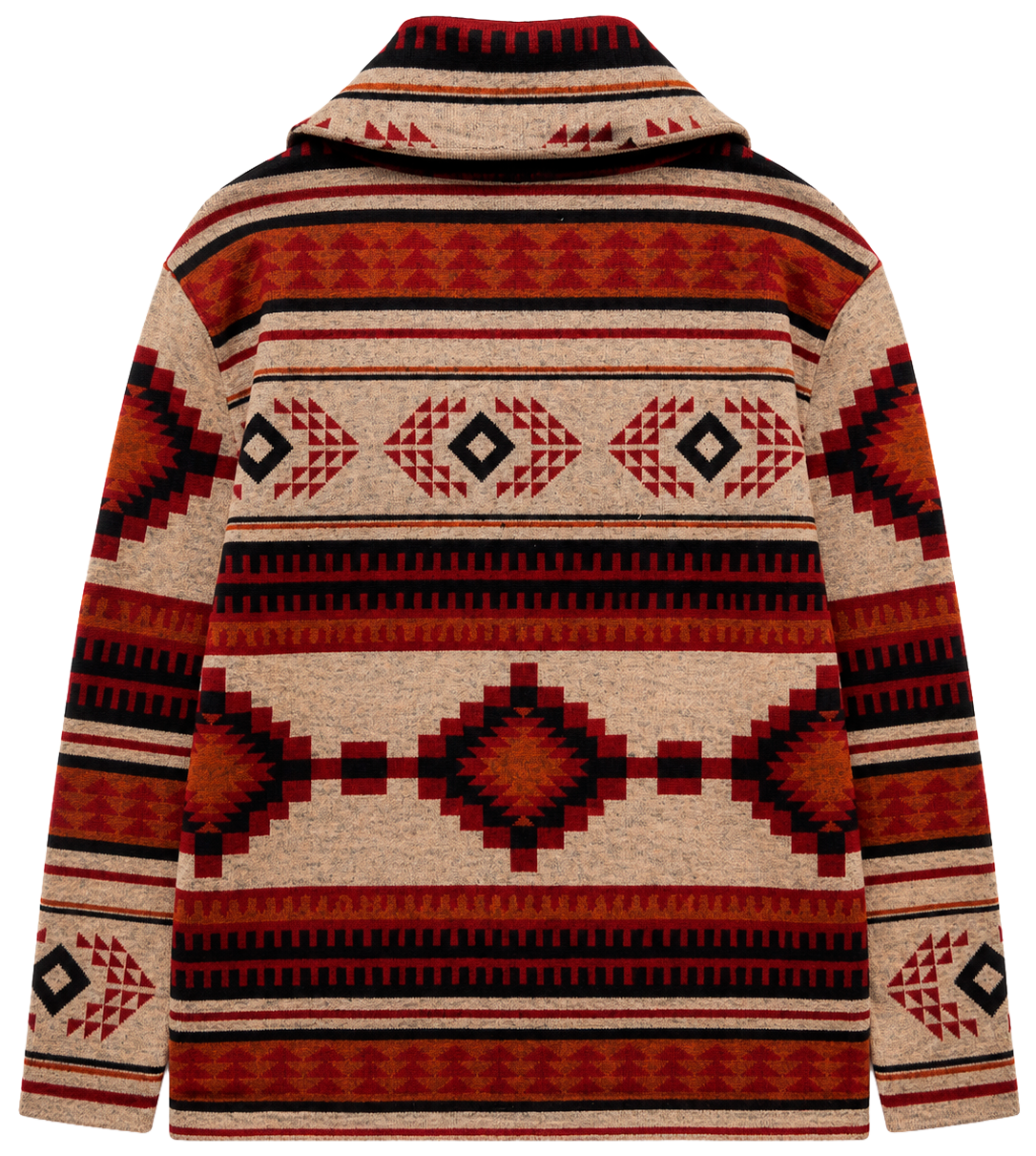 JUNK FOOD UNISEX CARDIGAN SWEATER RED - 12MJK548