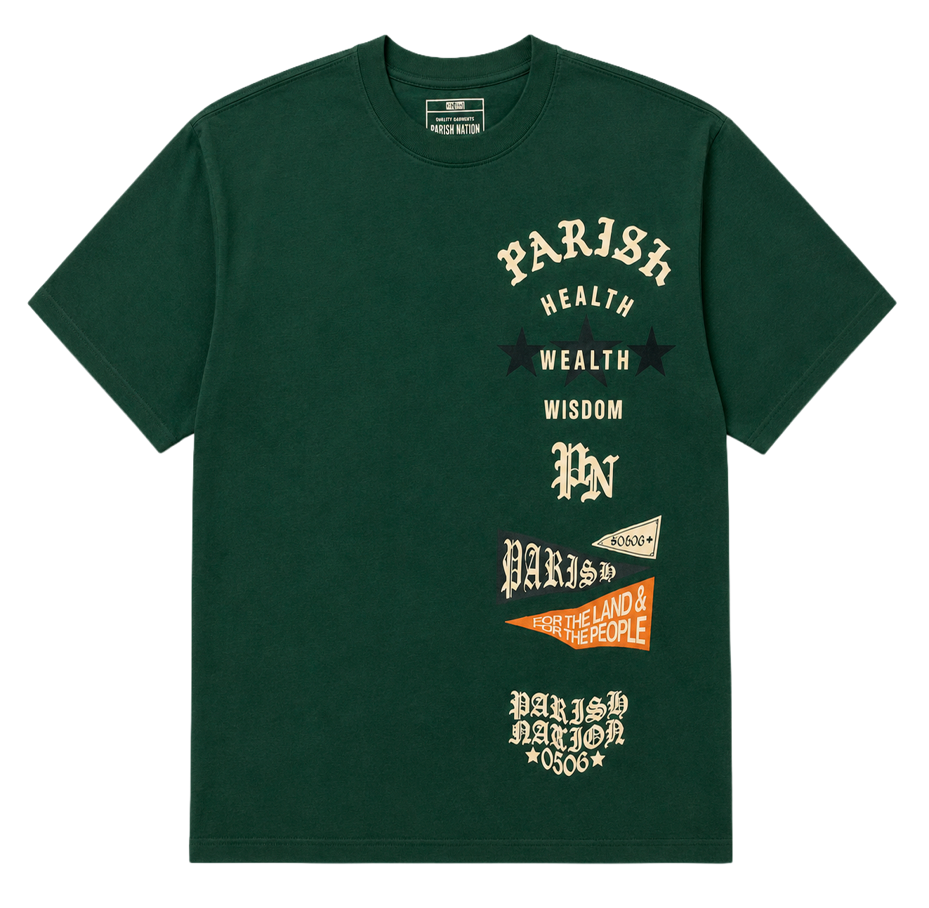 PARISH NATION GRAPHIC T-SHIRT GREEN - N07C2998
