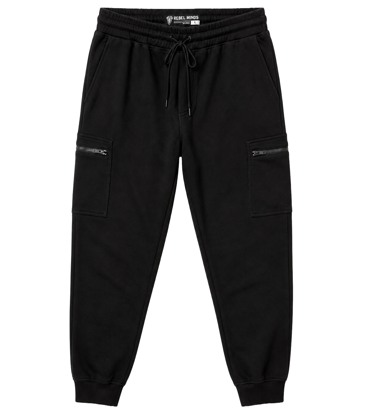 REBEL MINDS PREMIUM JOGGER PANTS BLACK - 100-451