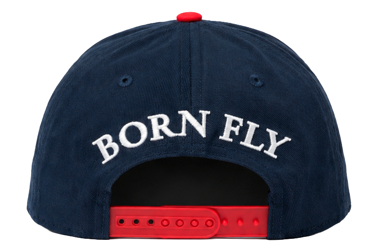 BORN FLY GRAPHIC SNAPBACK HAT NAVY - 2108X4305
