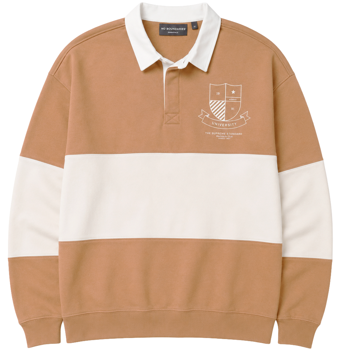 NO BOUNDARIES L/S POLO DARK LATTE BROWN - NB14100095934