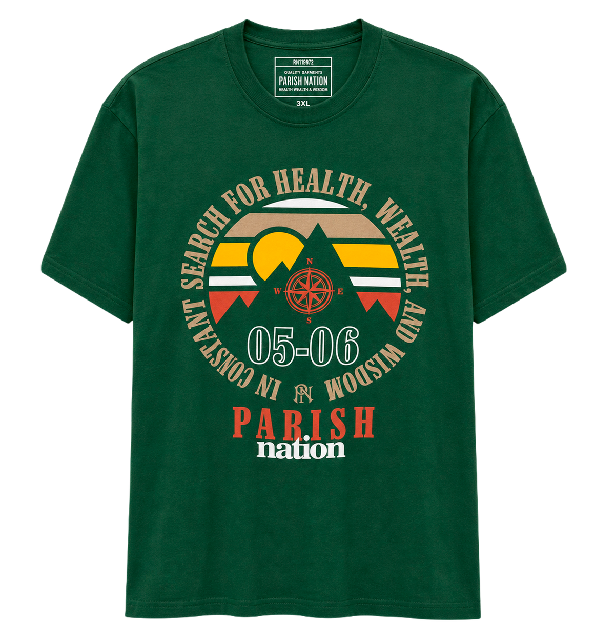 PARISH NATION GRAPHIC T-SHIRT GREEN - N07C2886