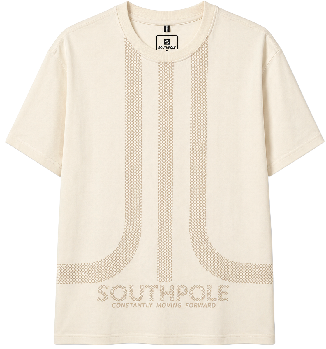 SOUTH POLE PREMIUM GRAPHIC T-SHIRT CREAM - SM450401