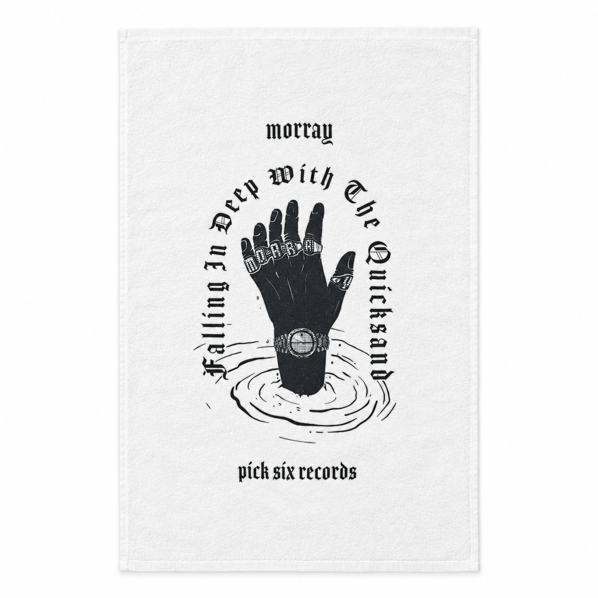 PICK SIC RECORDS HAND TOWEL WHITE - QUICKSAND