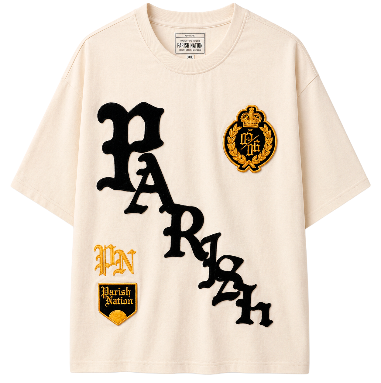 PARISH NATION GRAPHIC T-SHIRT CREAM - N07C3001