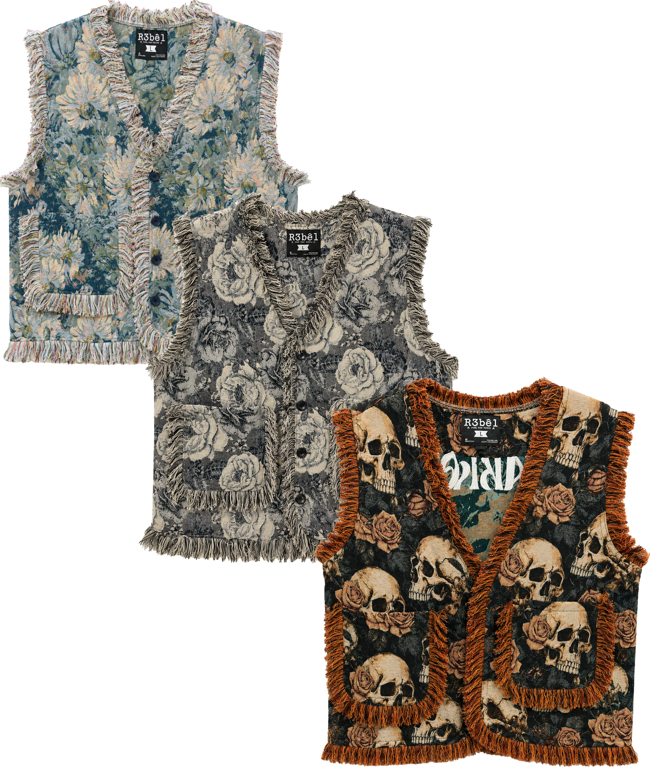 R3BEL MINDS ASSORTED TAPESTRY VESTS ASST - RMVSTA
