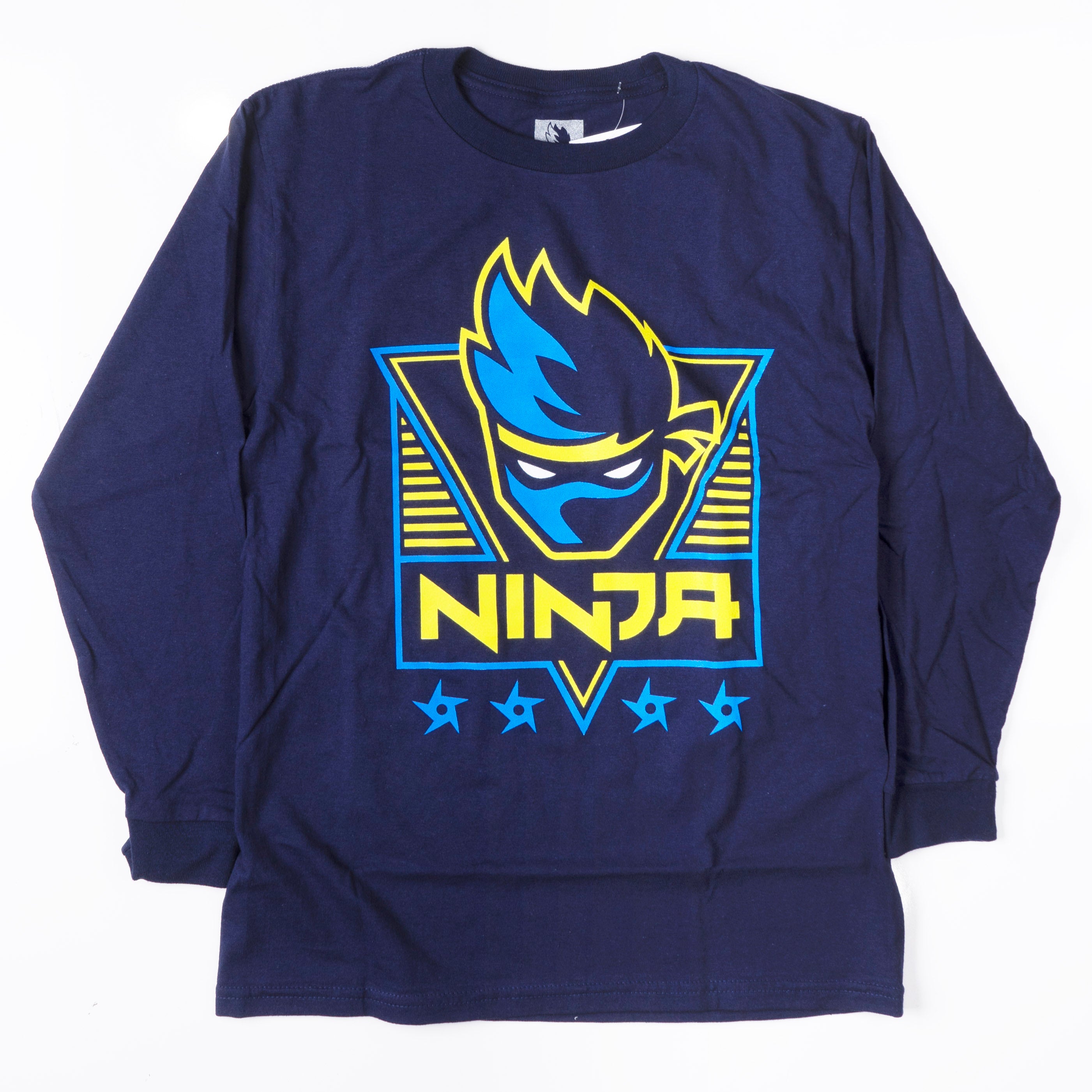 LICENSED STREAMER NINJA BOY'S LONG SLEEVE NAVY - LS9MZFNJ