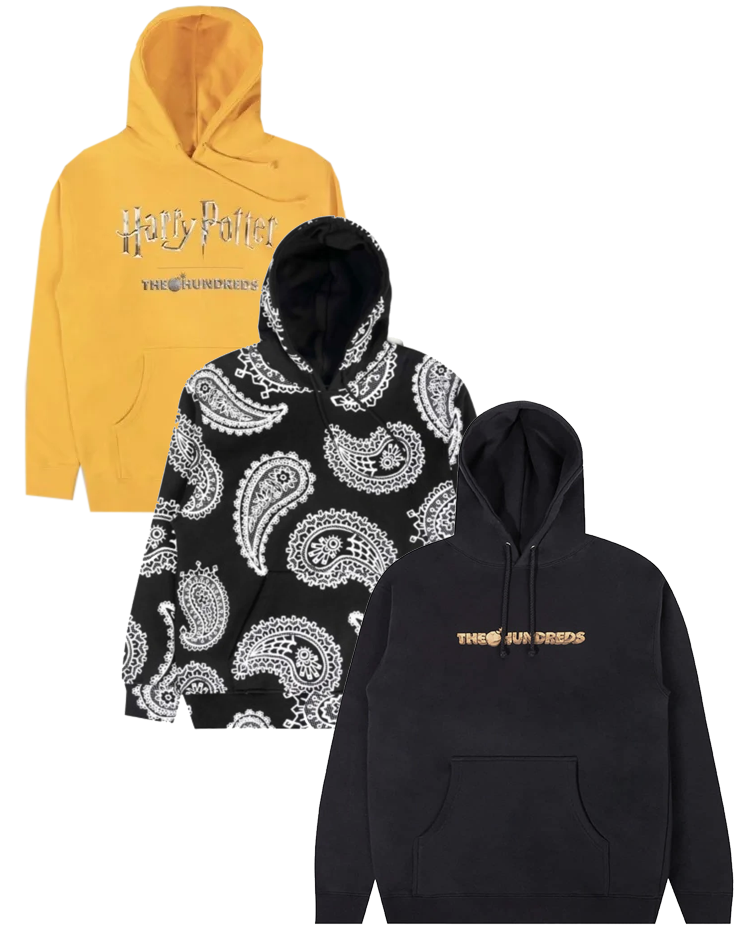 THE HUNDREDS HOODIES ASSORTED - 100HD09