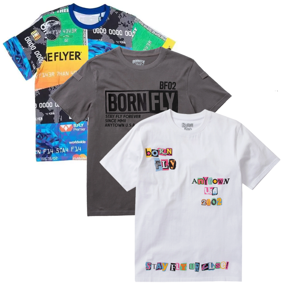 BORN FLY ASSORTED GRAPHIC T-SHIRTS - BFSST11