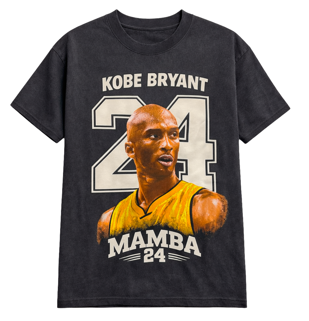 LICENSED GRAPHIC T-SHIRT LIMO WASHED BLACK - MAMBA