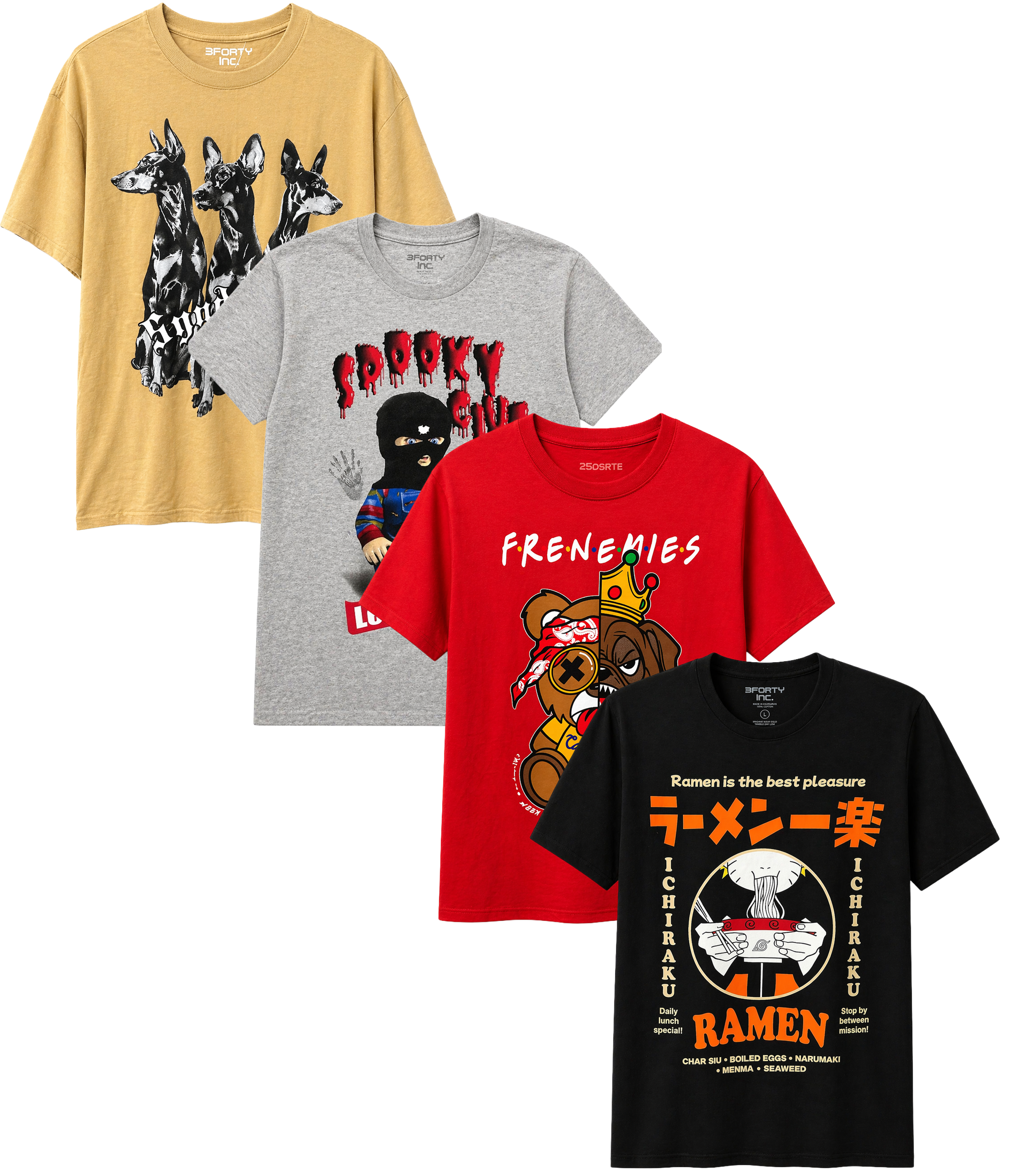 3FORTY ASSORTED GRAPHIC T-SHIRTS ASST - 340SSTA
