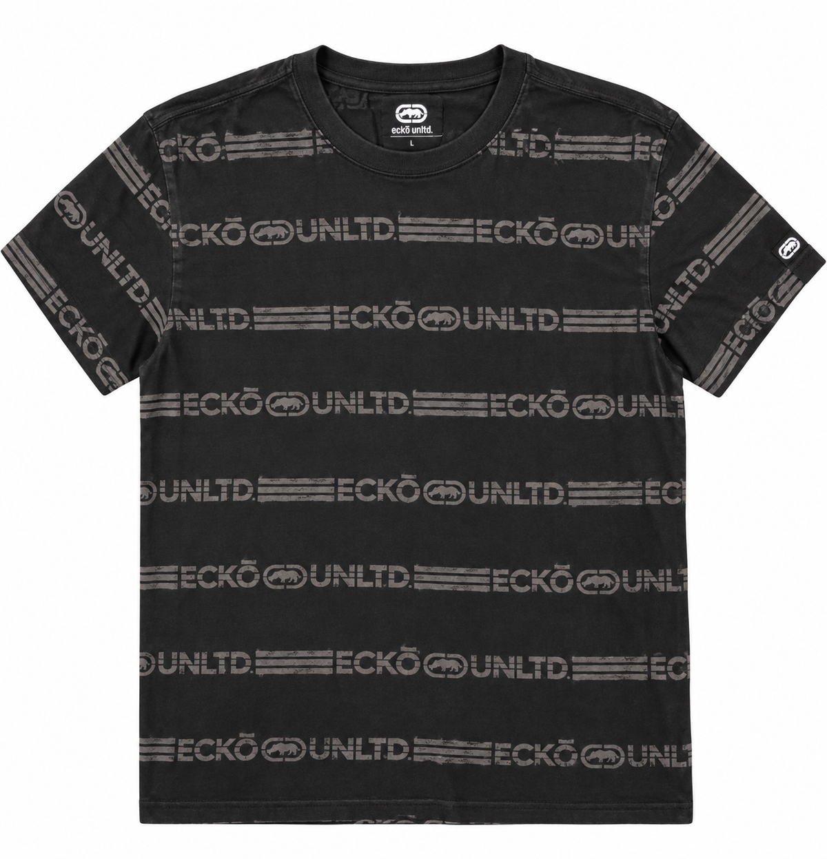 ECKO UNLTD GRAPHIC T-SHIRT BLACK - EO15K1749
