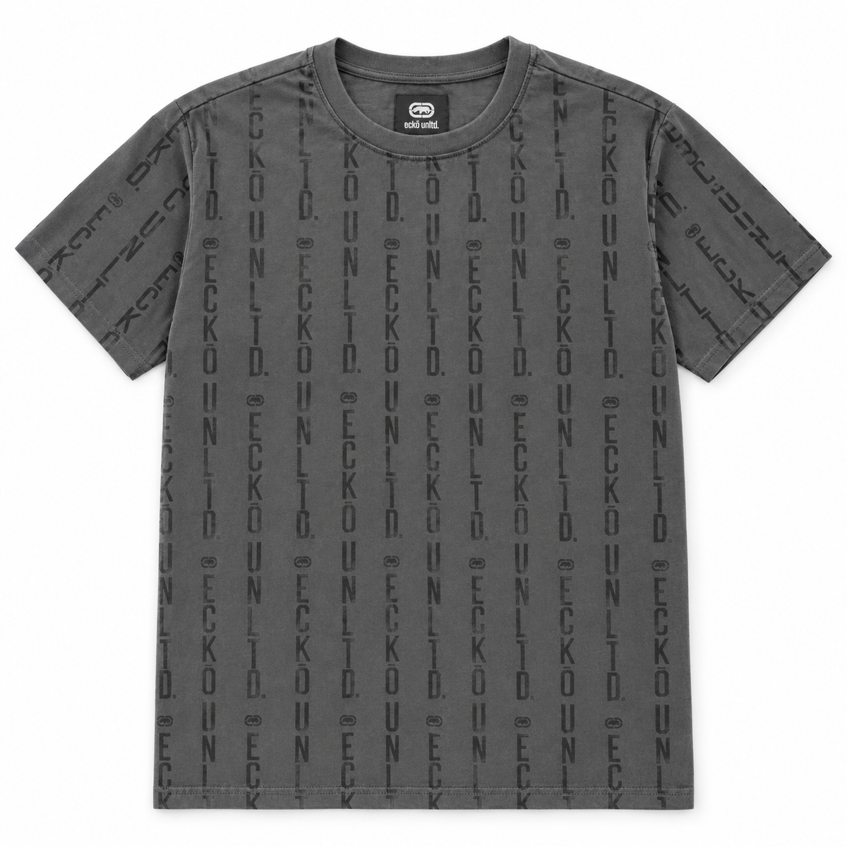 ECKO UNLTD GRAPHIC T-SHIRT SOLID DK GREY - EO15K1736