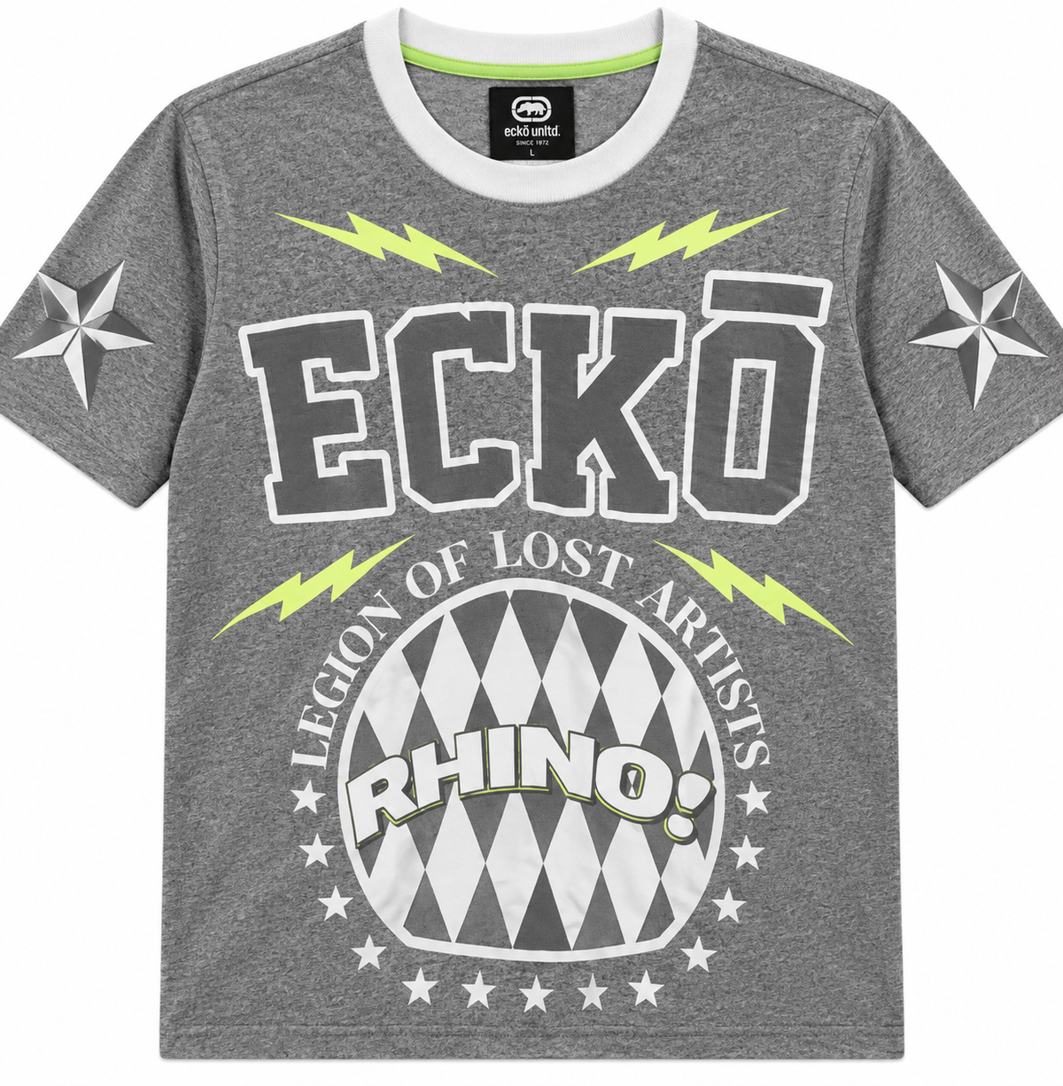 ECKO UNLTD S/S OVERSIZED T-SHIRT GREY MARLED - EO15K1877