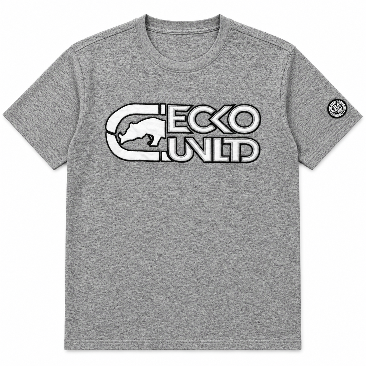 ECKO UNLTD GRAPHIC T-SHIRT GREY MARLED - EO15K1678