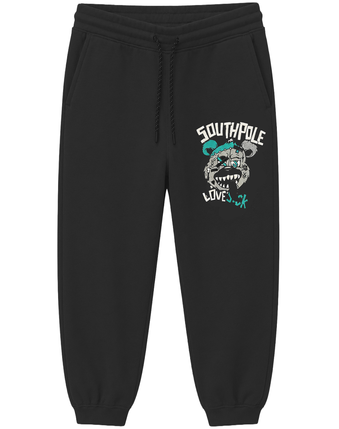 SOUTH POLE FLEECE SWEATPANTS BLACK - SM451692