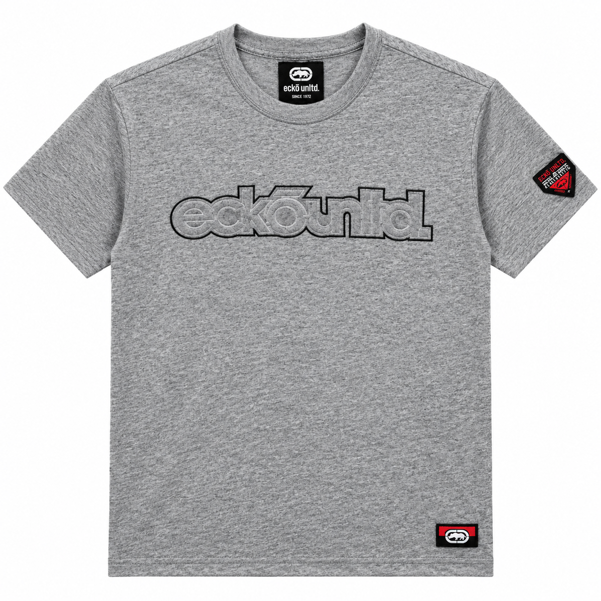 ECKO UNLTD GRAPHIC T-SHIRT GREY MARLED - EO15K1684
