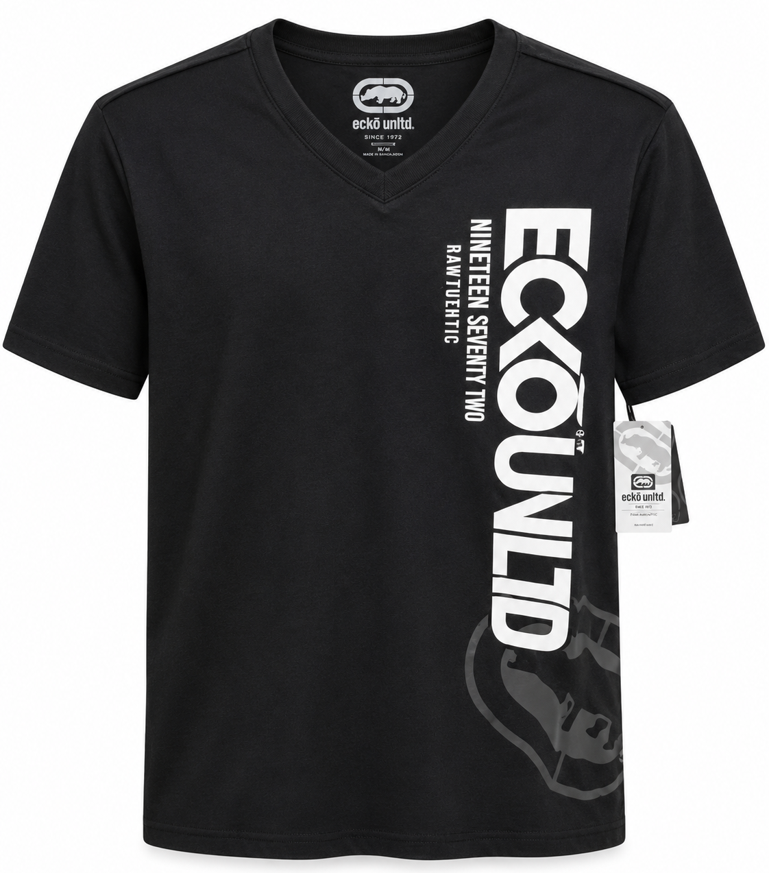 ECKO UNLTD S/S V-NECK T-SHIRT BLACK - EO13K1110