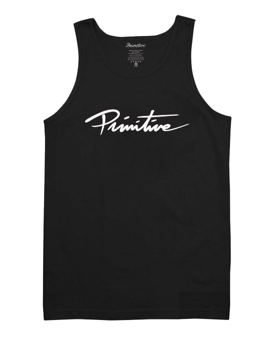 PRIMITIVE NUEVO TANK TOP BLACK - LOGO SCRIPT
