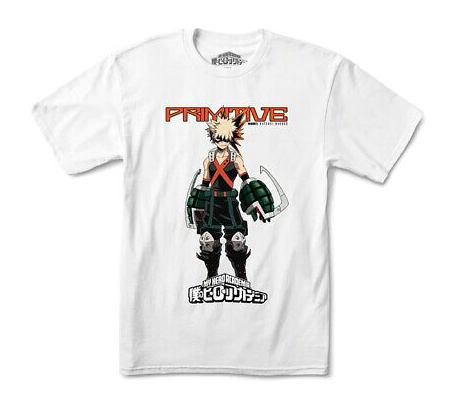 PRIMITIVE AMY HERO ACADEMIA KATSUKI BAKUGO TEE WHITE (IR) - PMTIR0731