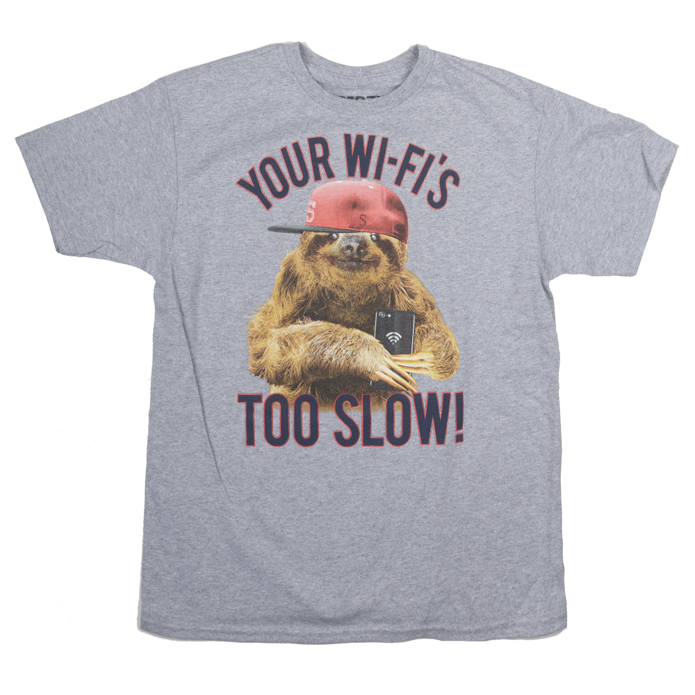 BOYS WIFI TOO SLOW T-SHIRT GREY - TS6Q57GEN