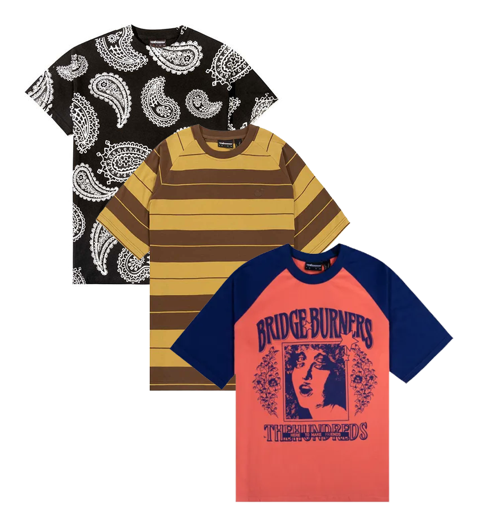 THE HUNDREDS ASSORTED GRAPHIC T-SHIRTS - 100ST09